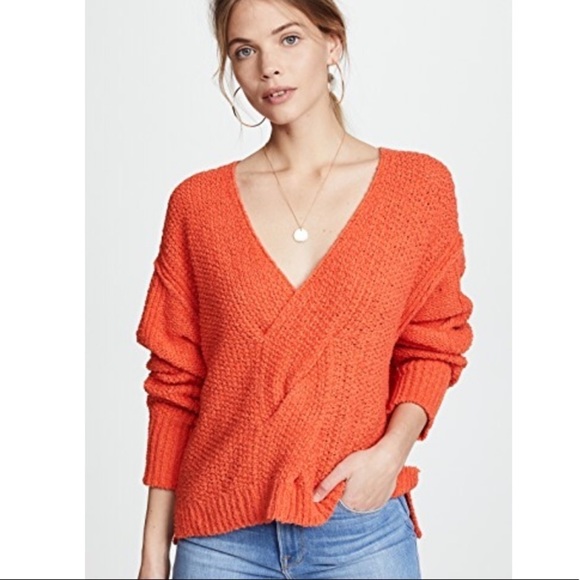Free People Coco Slouchy Knit V- Neck Sweater - Picture 1 of 7